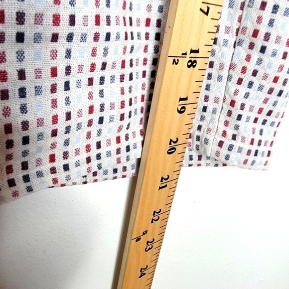 FARROW Fran Pleated High Rise Trousers Checked Jacquard Gaucho Women Medium Red - Picture 12 of 13